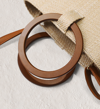 Load image into Gallery viewer, Constance Rattan Bag - Pale &amp; Natural
